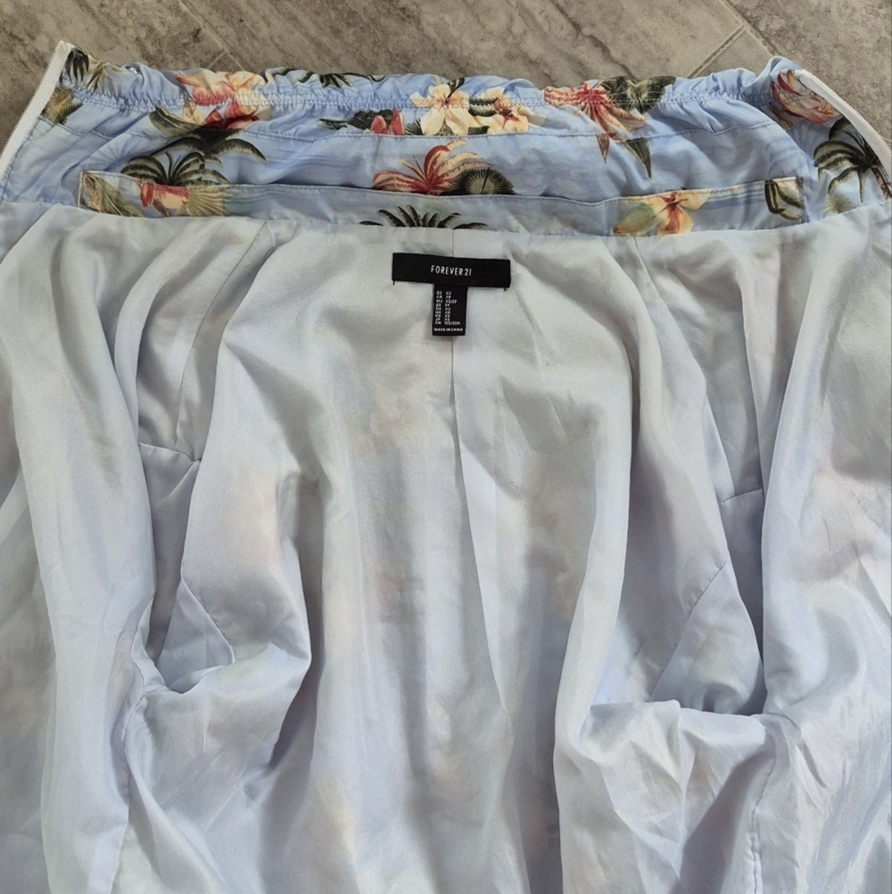 Forever 21 Tropical Print Bomber Jacket - Picture 6 of 12